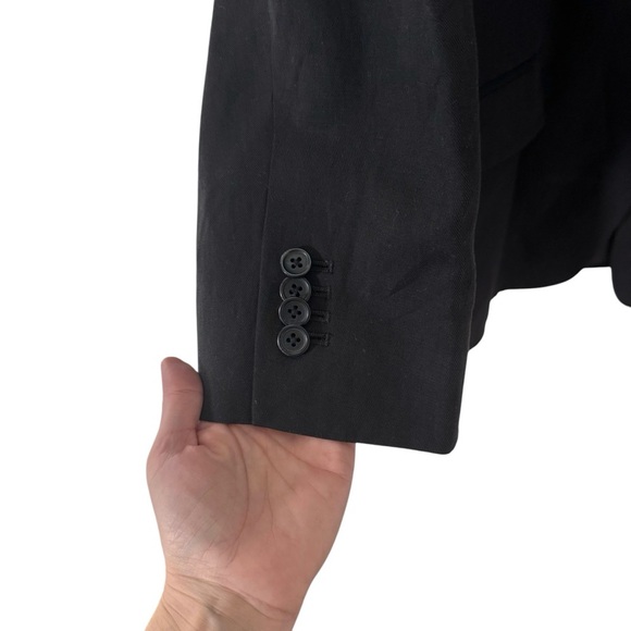 NWT Everlane Oversized Black Linen Blend Blazer Size 16 - Picture 10 of 16